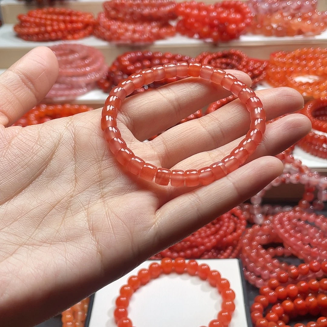 南红玛瑙未镶嵌手链