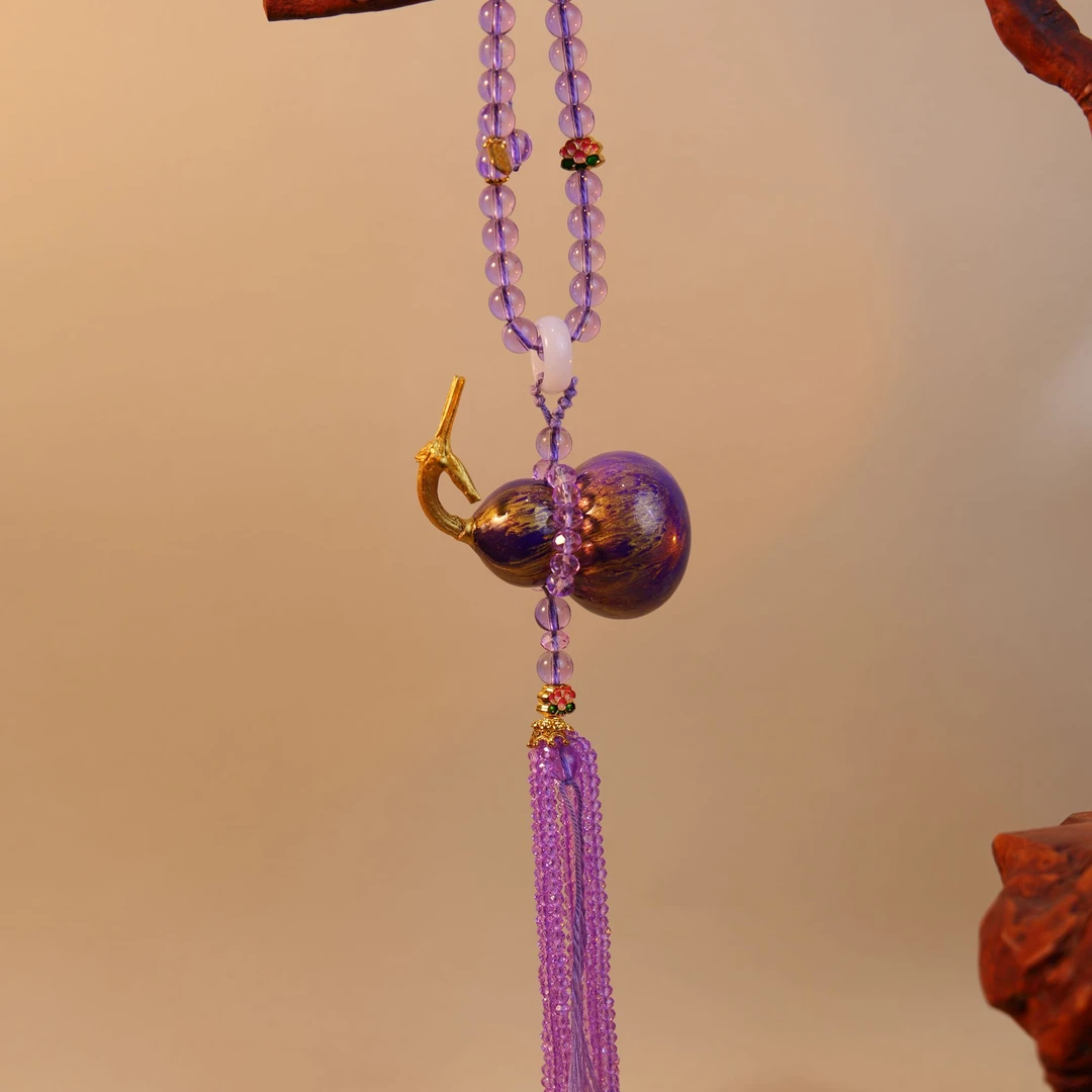 天然大漆葫芦彩色手持珠串包挂中式复古流苏挂件车挂中国风