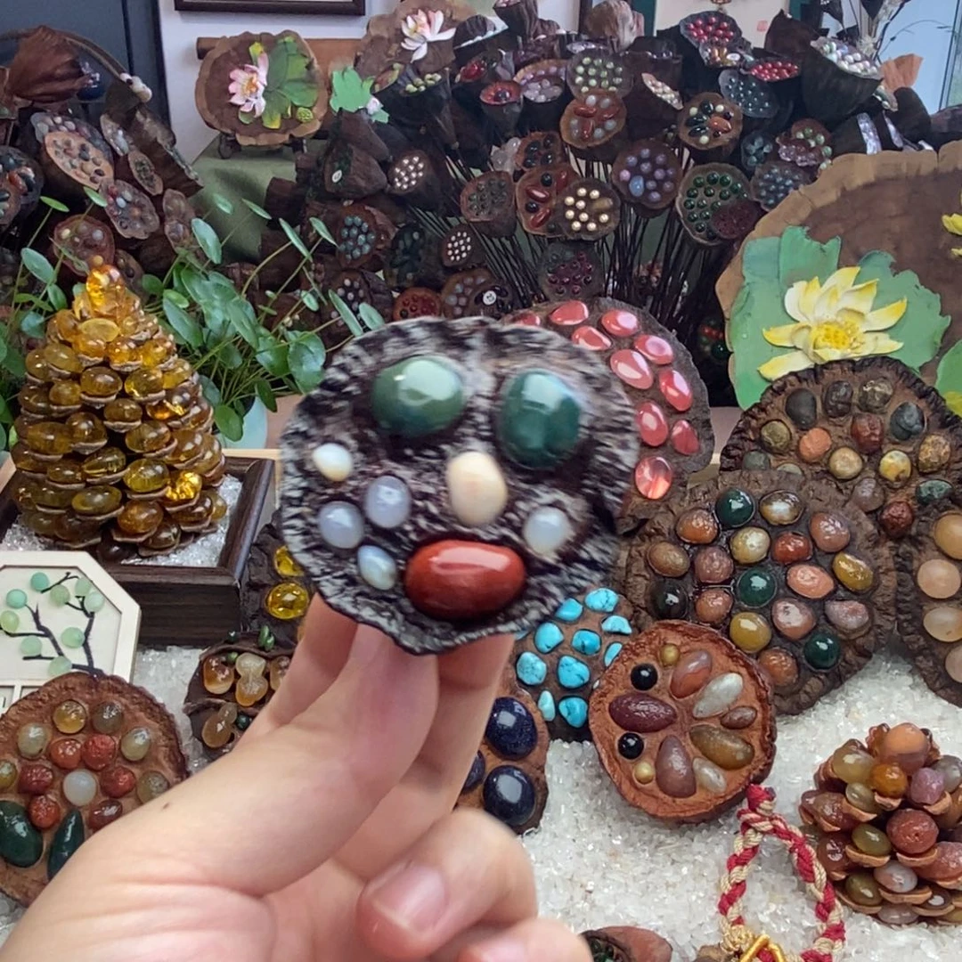 石材木石院子莲蓬工艺品