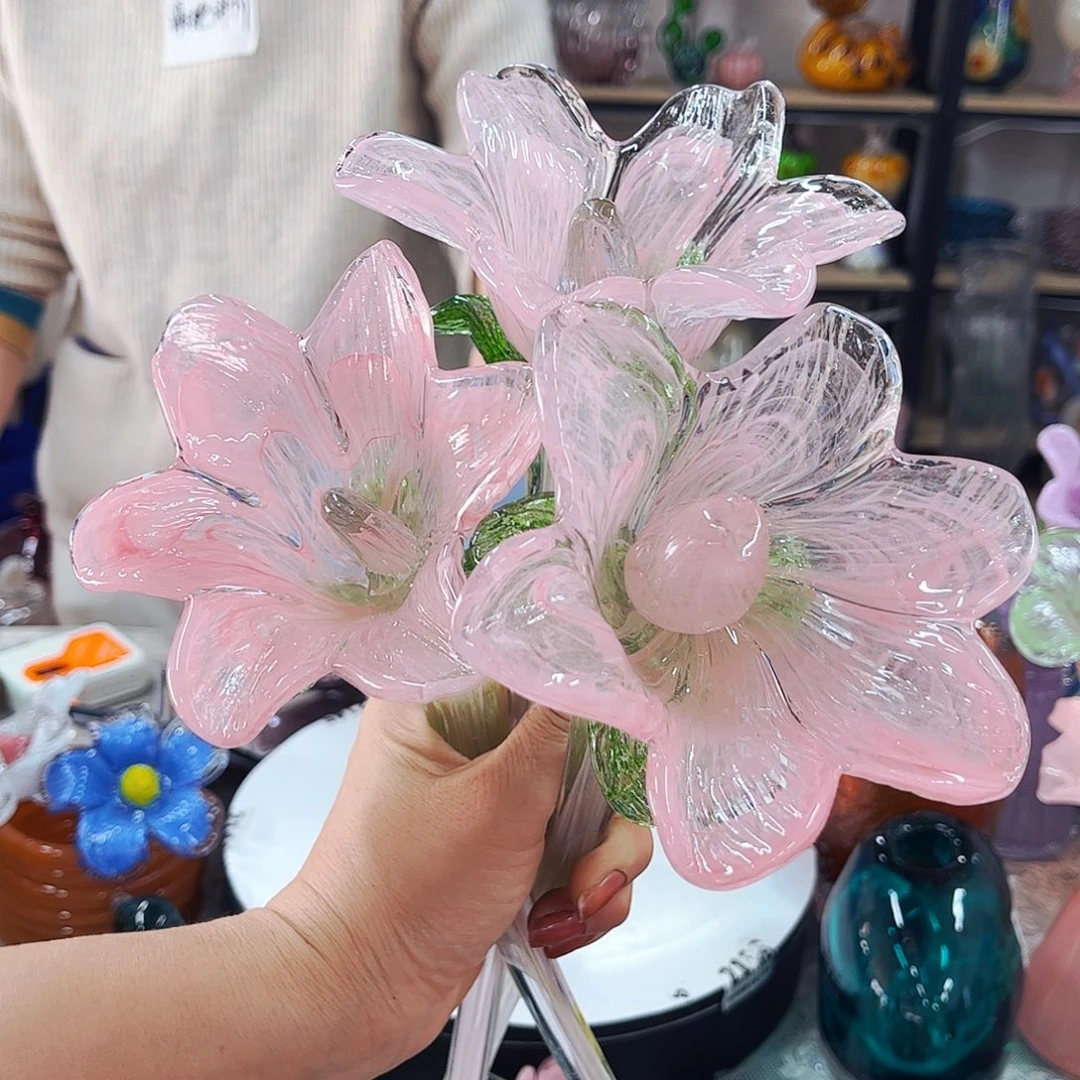3朵百合 家悦琉璃工艺品