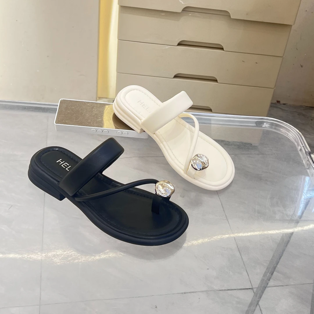 琼尚-法式一字带夹脚拖鞋1350-2