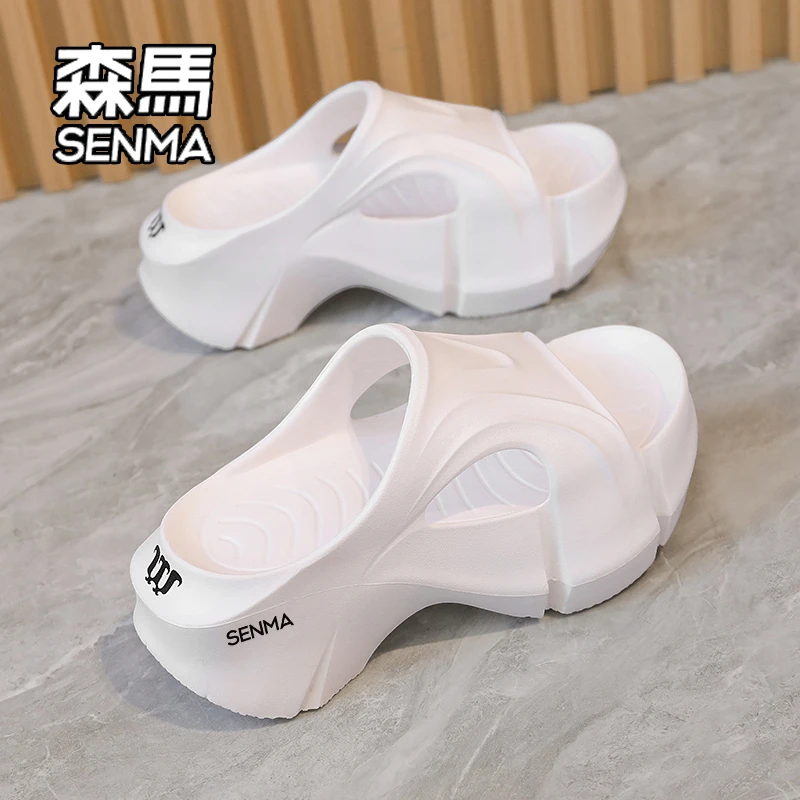 SENMA/森马增高女夏季外穿2025年新款时尚一字拖厚底凉拖防滑拖鞋