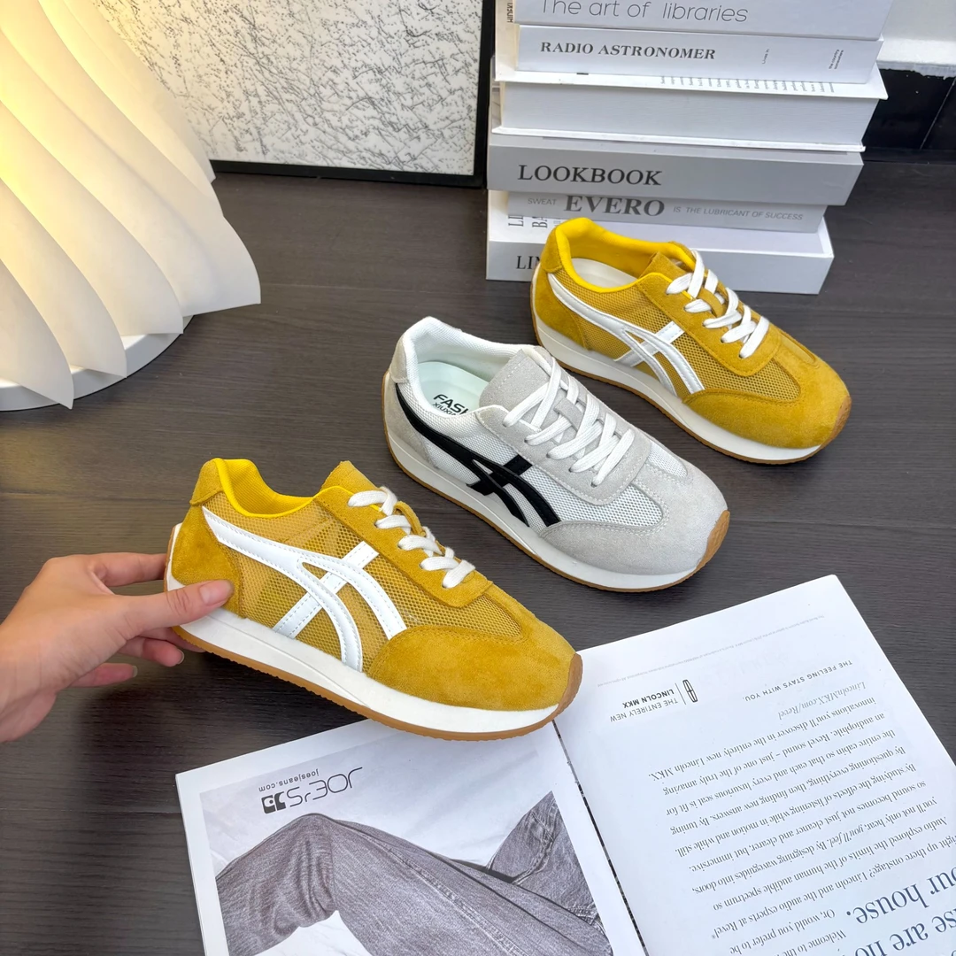 韩版德训鞋阿甘鞋女款夏季女鞋透气网面时尚休闲软底春夏厚底