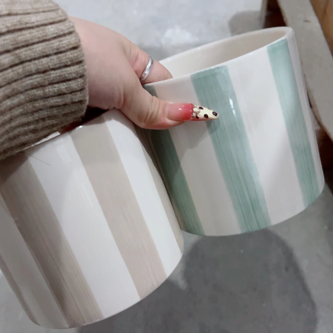 有孔，陶瓷花盆满10米包邮发货