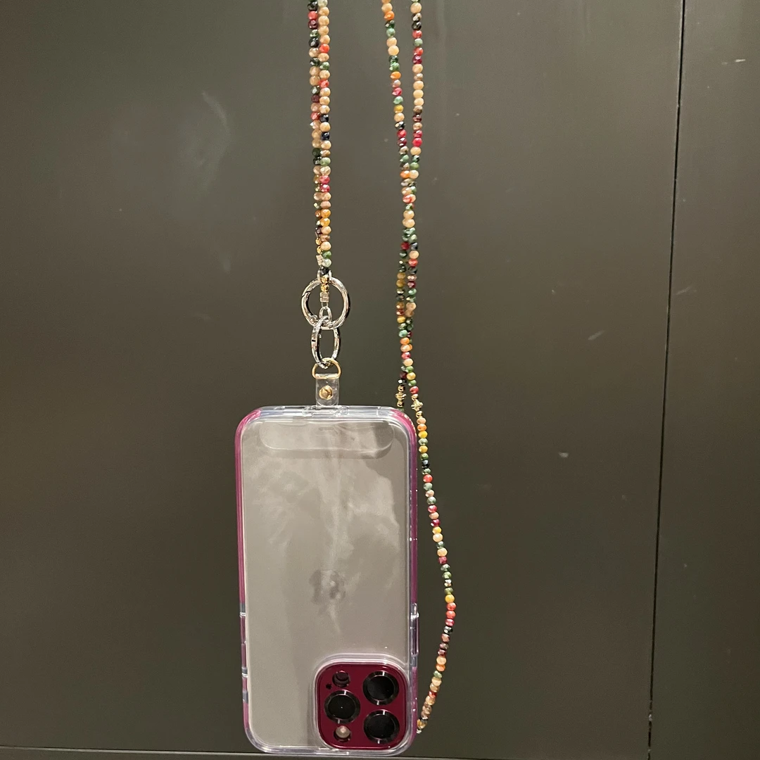 七彩水晶手机挂绳手链长款时尚高档斜挎ins挂绳精品好看结实