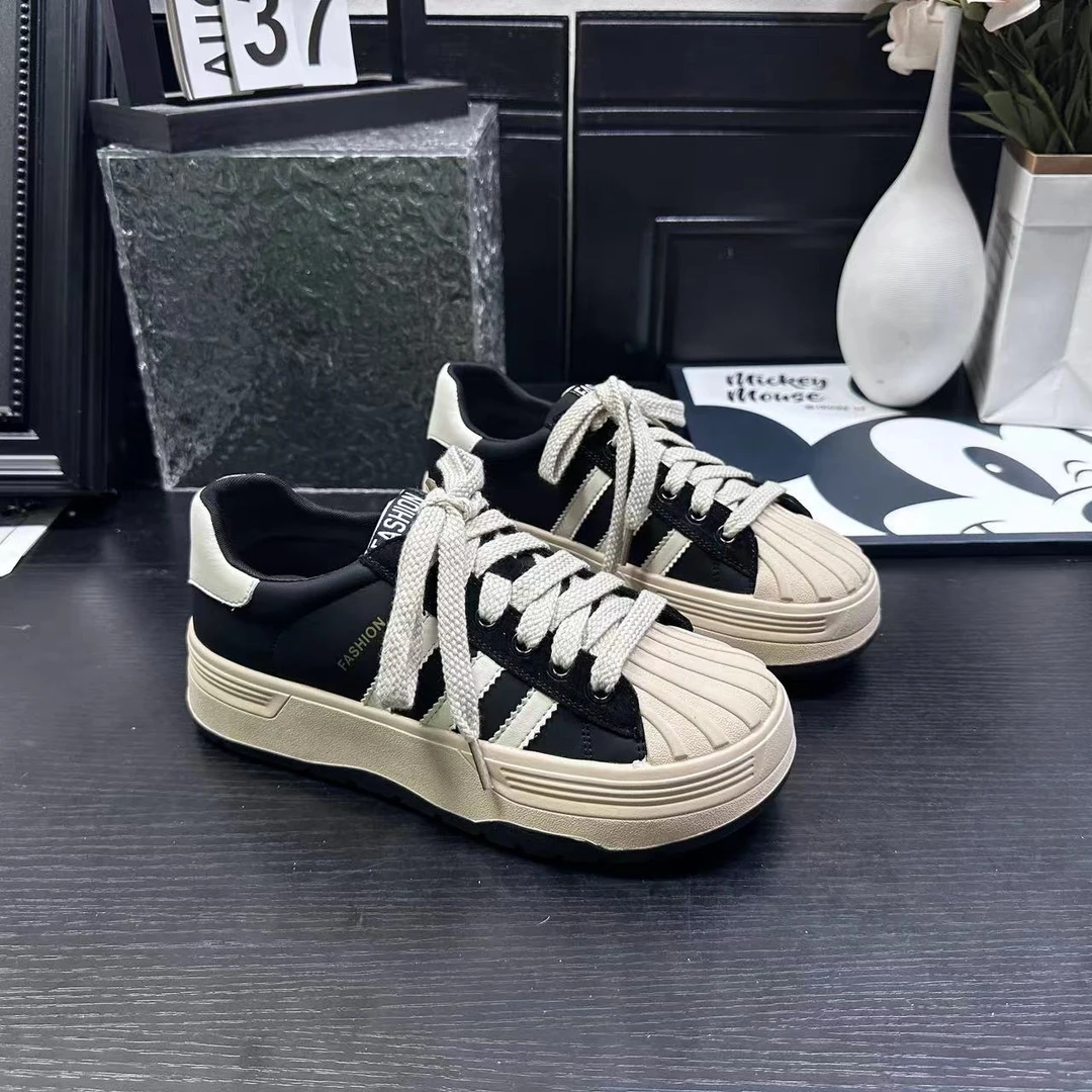 夏季新款冷粘工艺低帮透气休闲鞋女款潮鞋贝壳头休闲鞋X检 9079-1