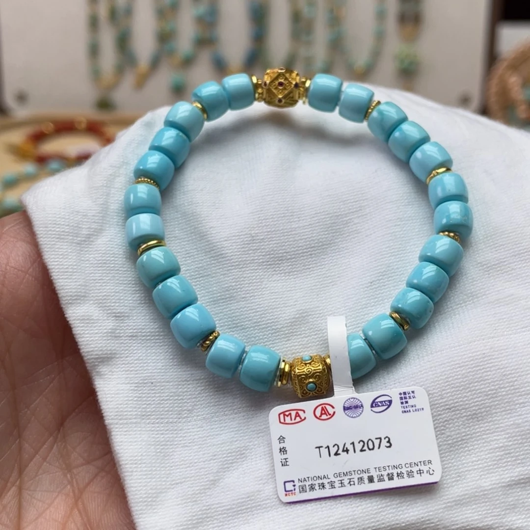 绿松石手链银S925镶嵌