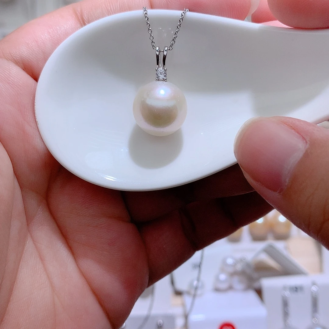 吊坠(赠链)银S925镶嵌淡水珍珠CC13.4mm