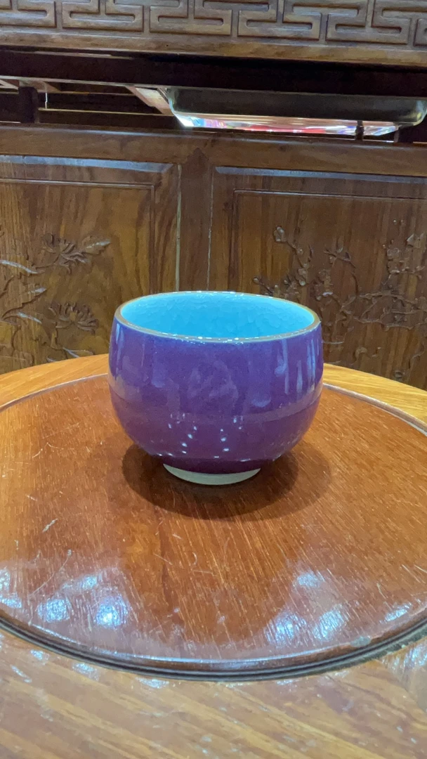 景德镇窑变釉玫瑰紫主人杯