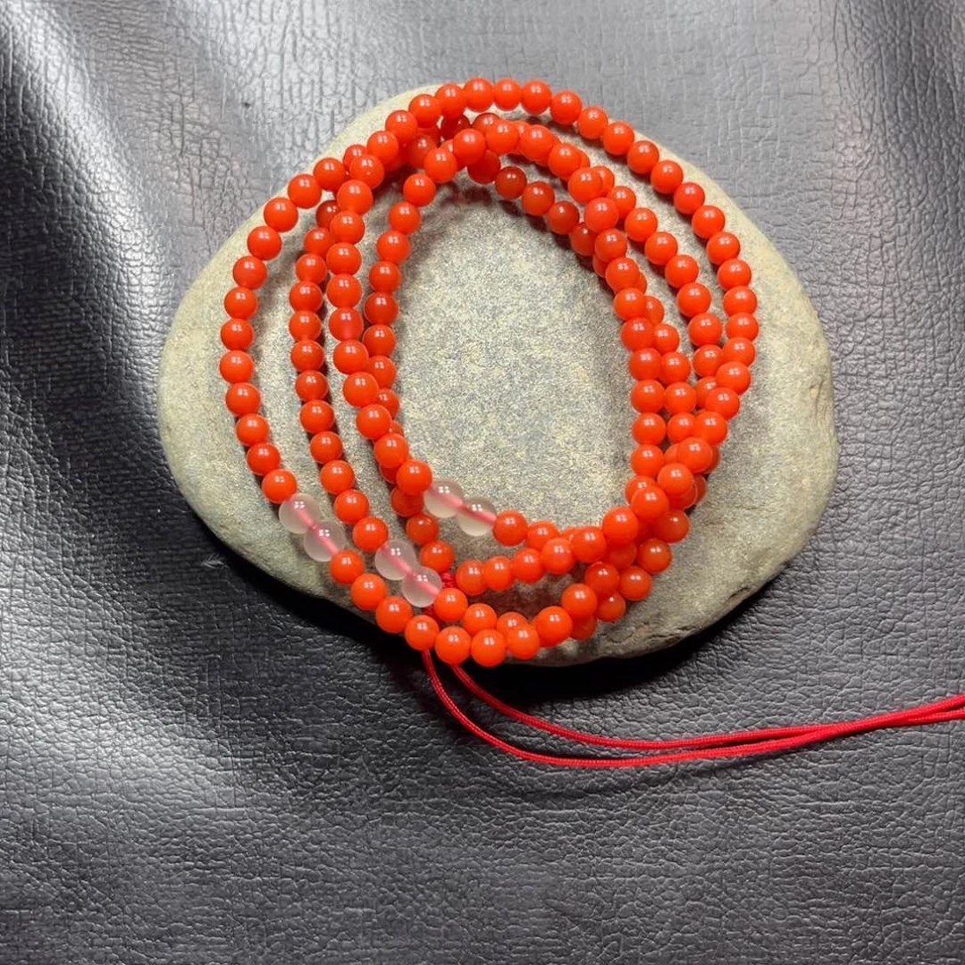 南红玛瑙未镶嵌手串卡4多圈小米