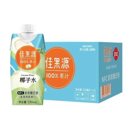 佳果源 100%NFC椰子水 330ml*12夏日必备饮品