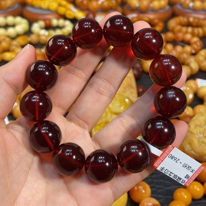 琥珀手链未镶嵌蜜蜡