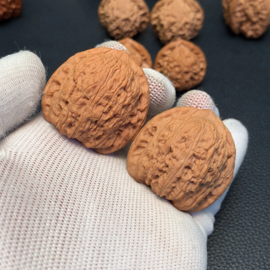 洞***幺把件文玩核桃绣球40