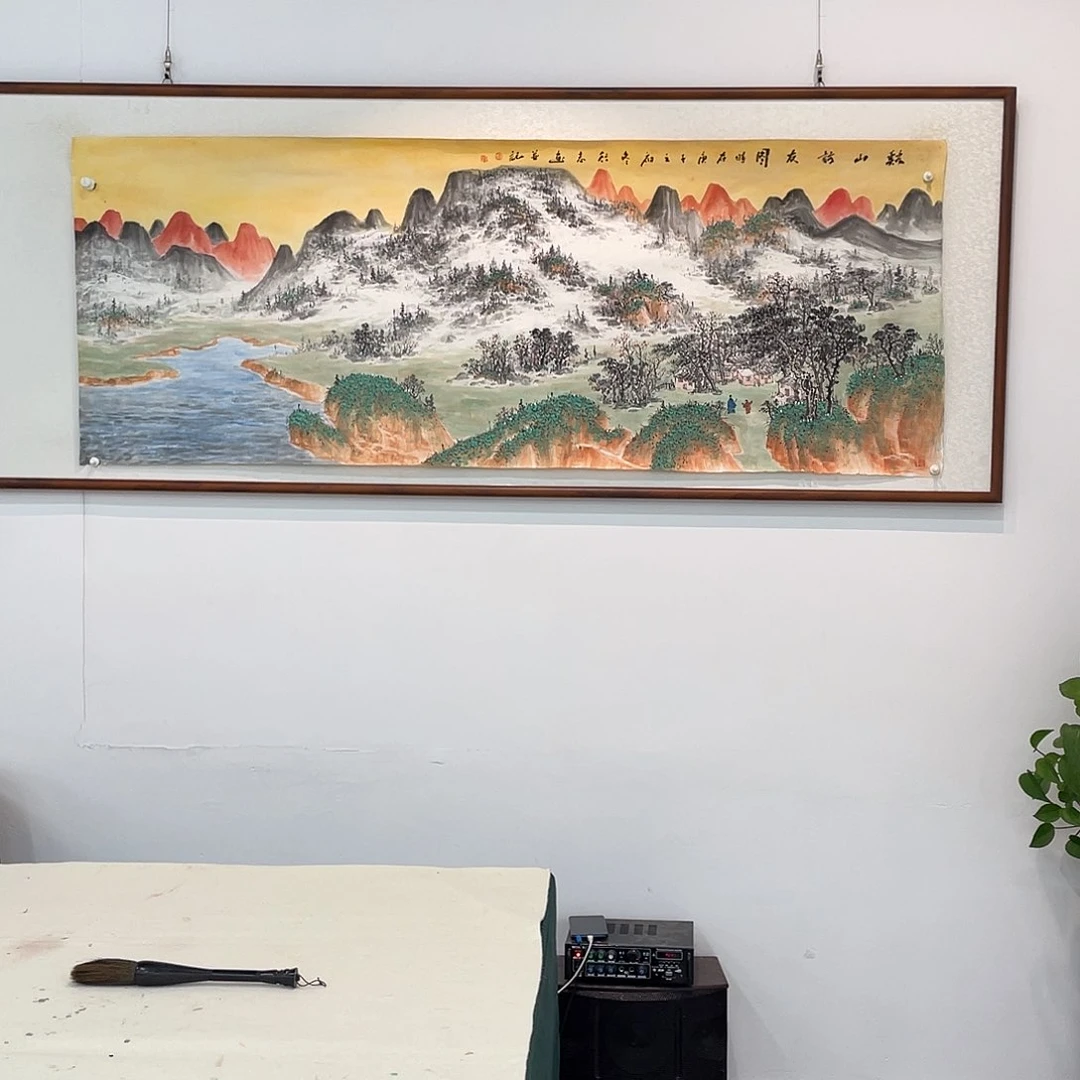 国画凌行志手绘作品