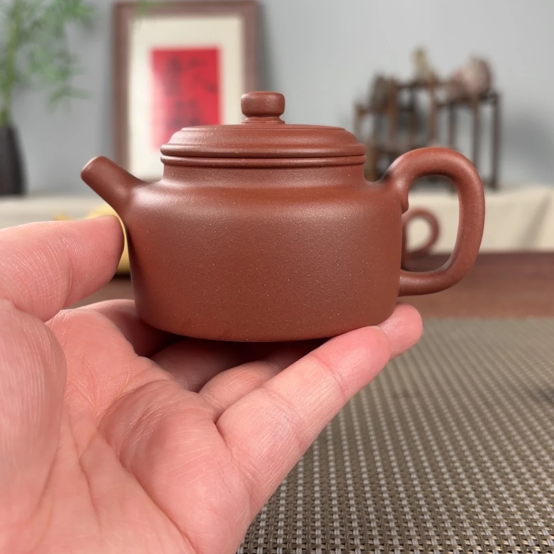 紫砂茶壶伍*七微瑕黄龙山原矿紫砂壶150