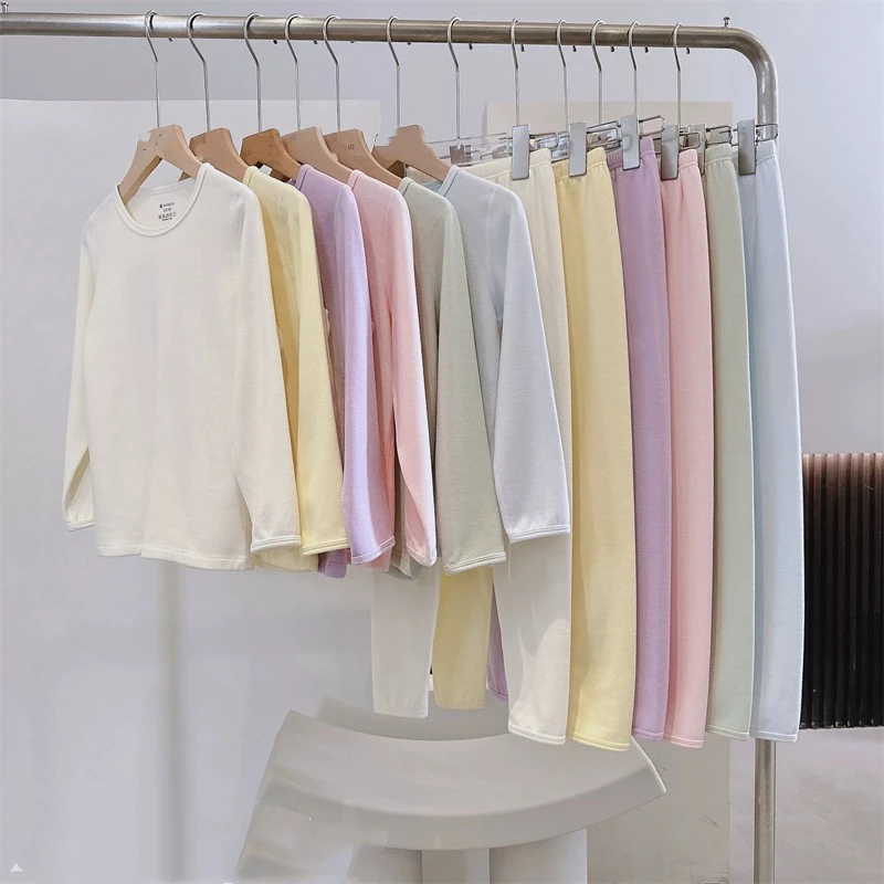 现货  2024秋冬季儿童男童女童纯色冬季家居服9002系列