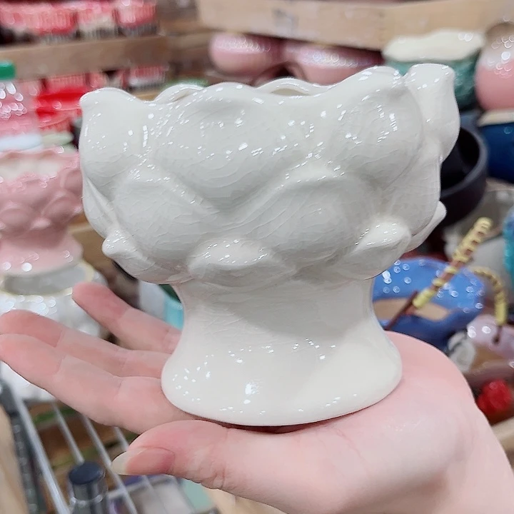 有孔.凑单10元陶瓷花盆发货！