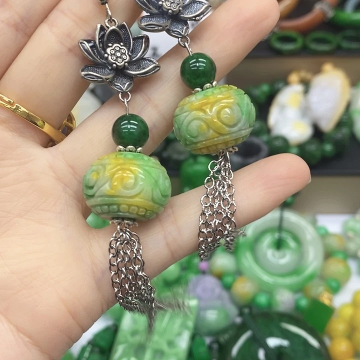 翡翠未镶嵌耳饰耳饰7