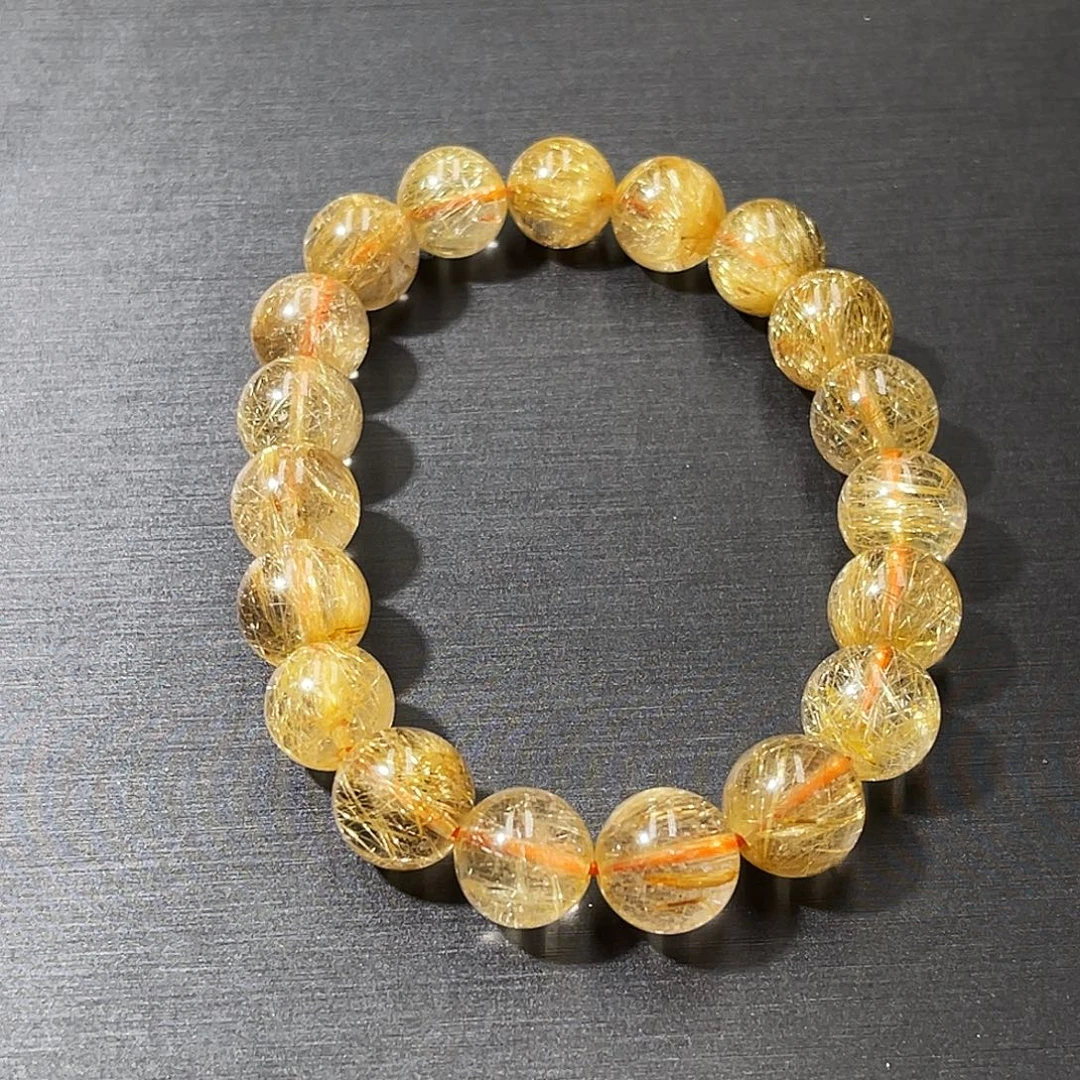 ****M未镶嵌水晶手串金发晶