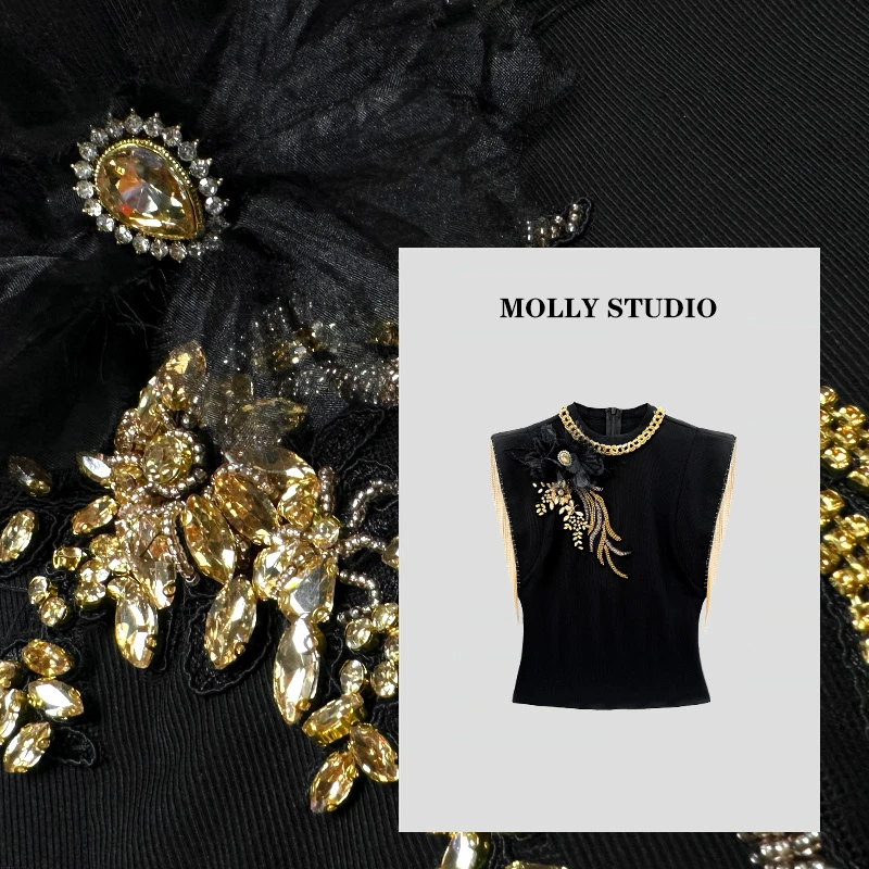 【时尚前沿】Molly 百搭时尚气质显瘦 上衣 F2520075A