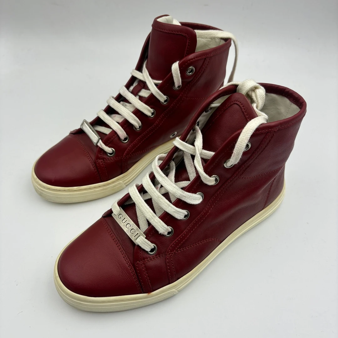 95新 GUCCI/古驰 35码/gucci古驰红色板鞋/无盒/95新