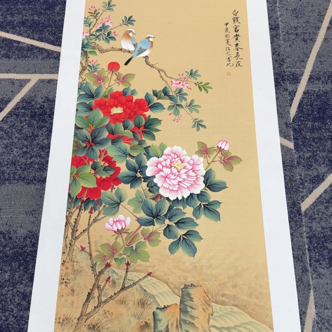 国画纯手绘山水花鸟作品