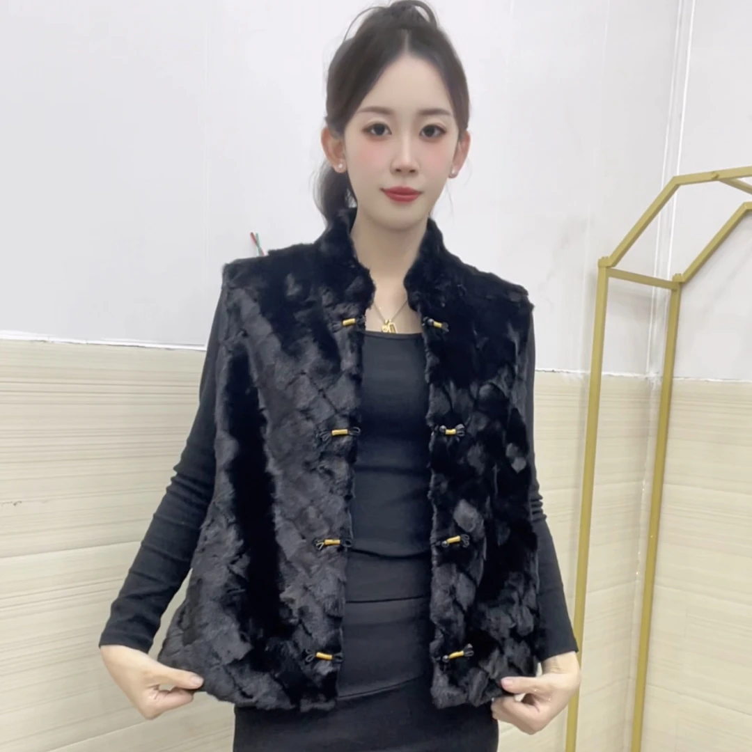 2023新款长款马甲女士外套毛毛马甲