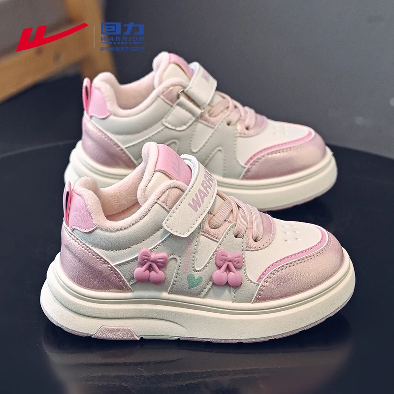 回力童鞋女童板鞋6-12岁小孩鞋子加绒加厚跑步鞋2025冬儿童二棉鞋