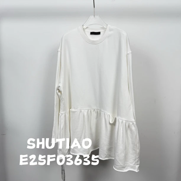 【SHUTIAO】2025夏季：新款小众设计款T恤E25F03635