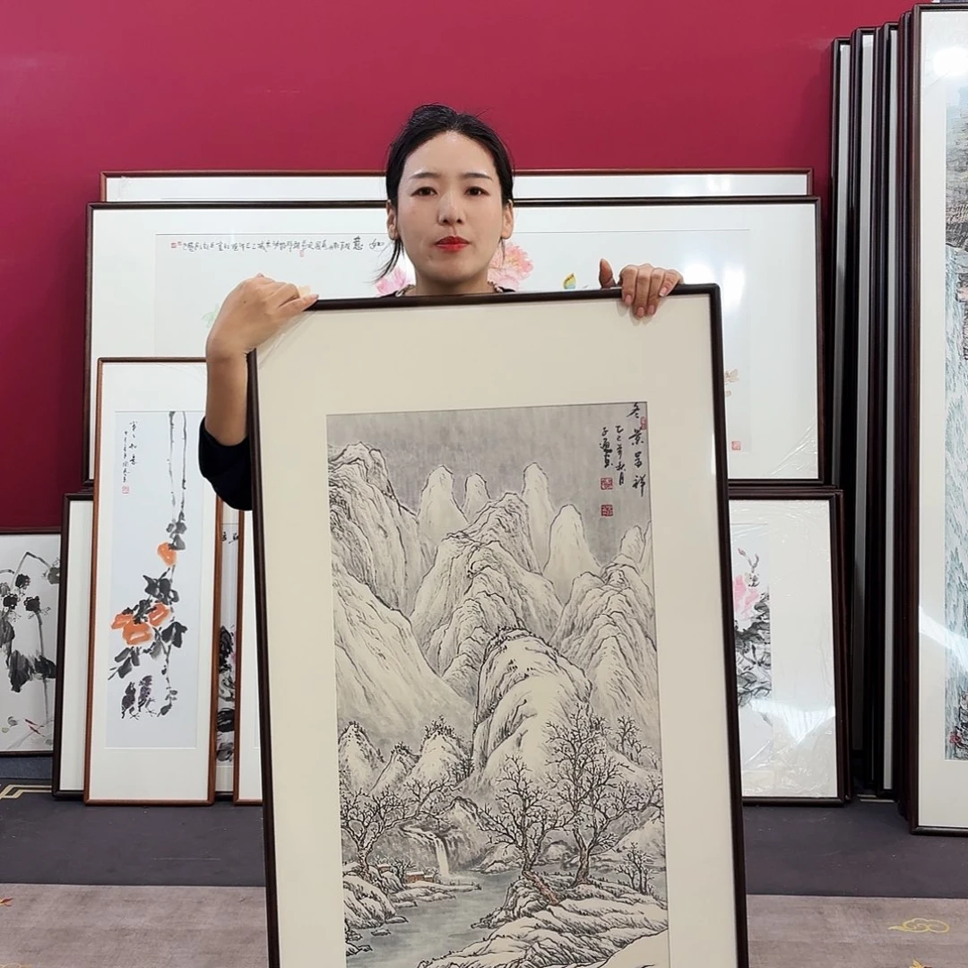 国画手绘作品120-60尺寸