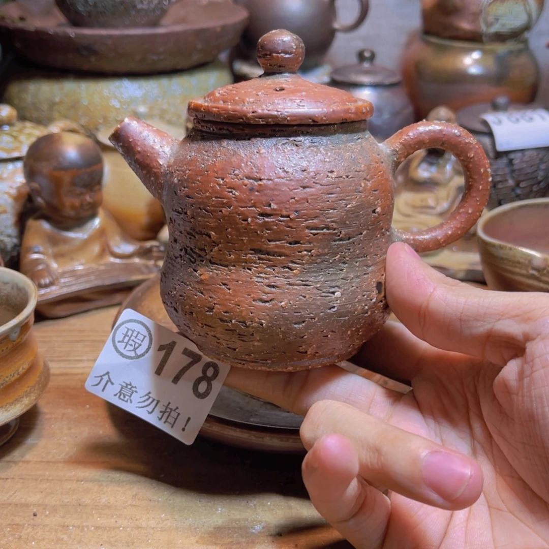 纯手工制作工艺（柴烧）裸烧纯手工制作柴烧壶178