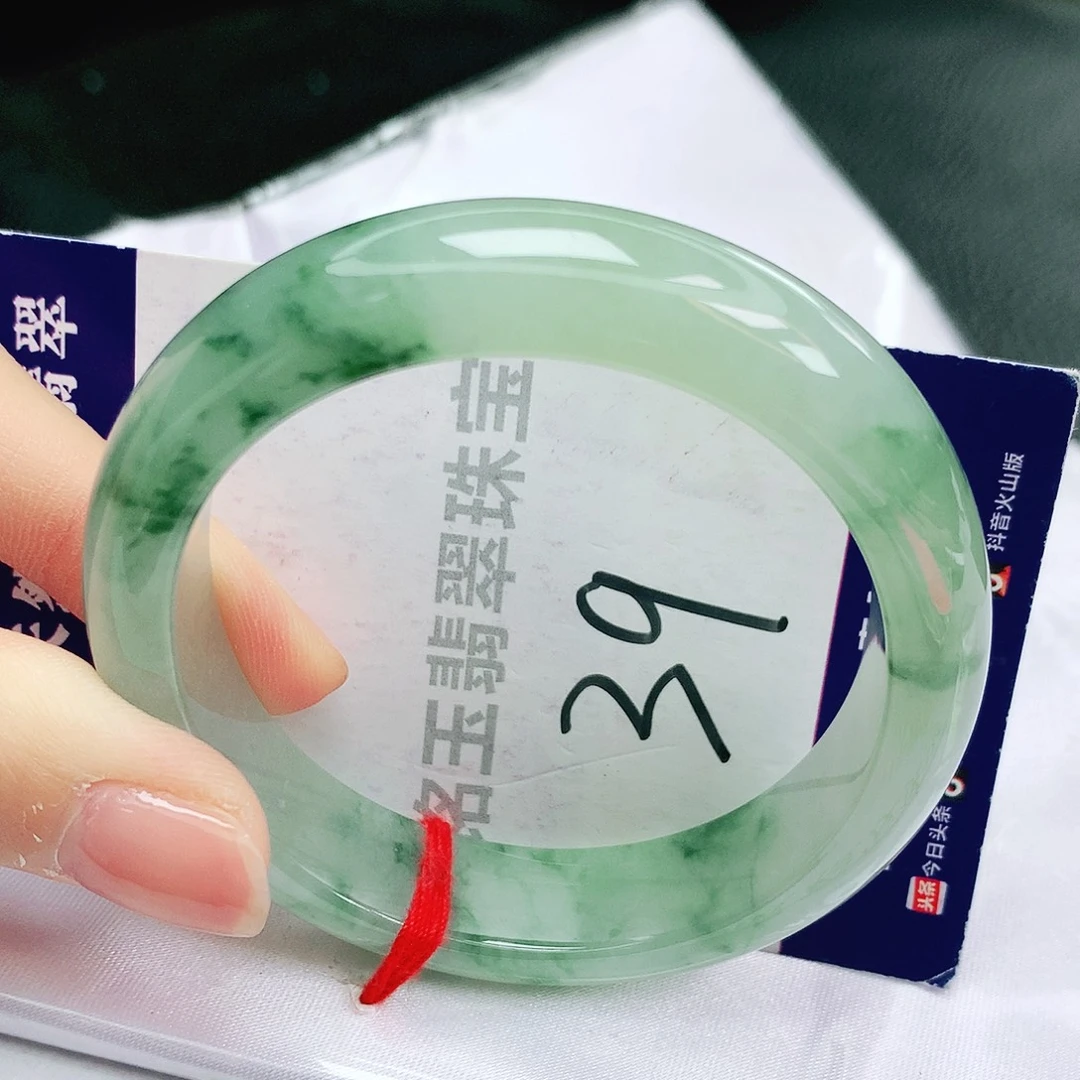 翡翠未镶嵌手镯缅甸天然a货翡翠手镯55贵