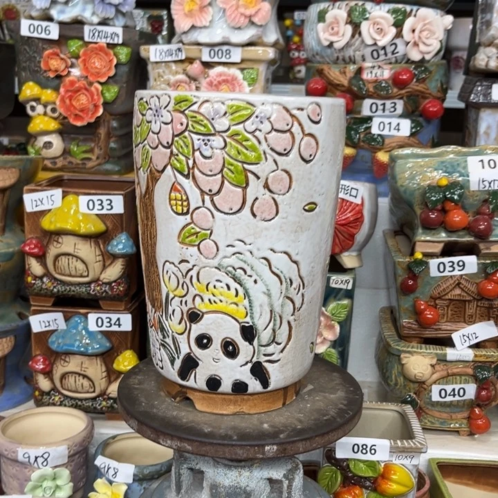 紫砂花盆粗陶材质多肉花盆