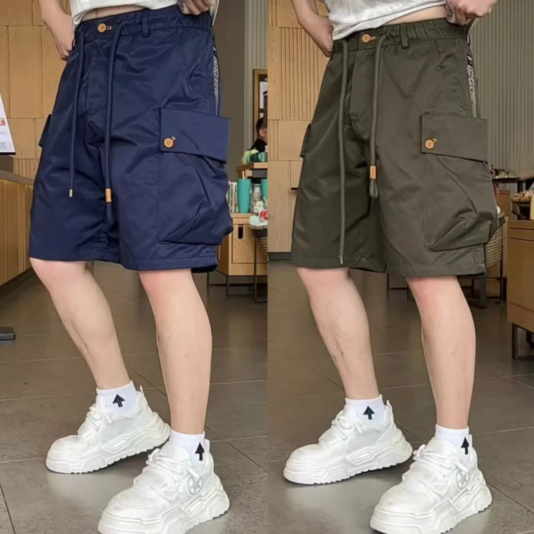 工装短裤男士2025夏季潮牌大口袋美式运动高端裤子休闲五分中裤