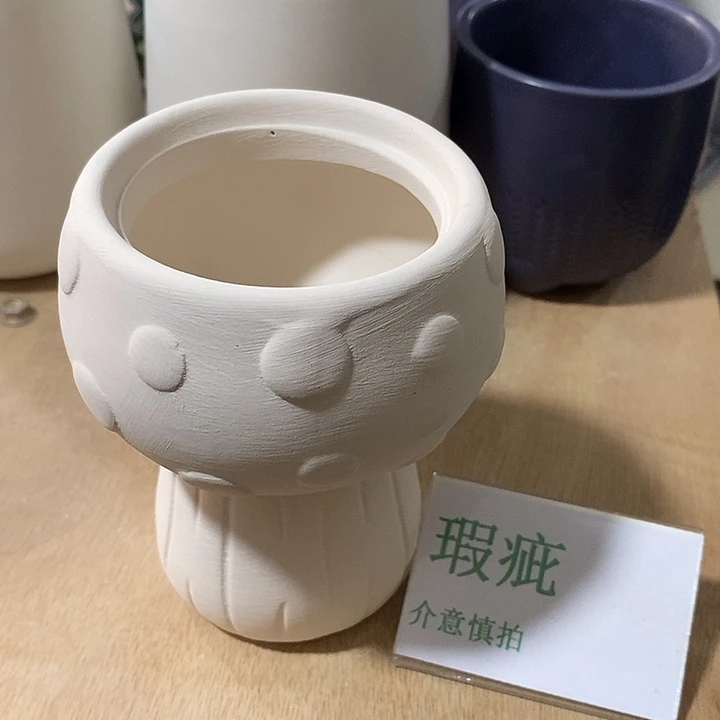 紫砂花盆多肉植物盆瑕疵有孔