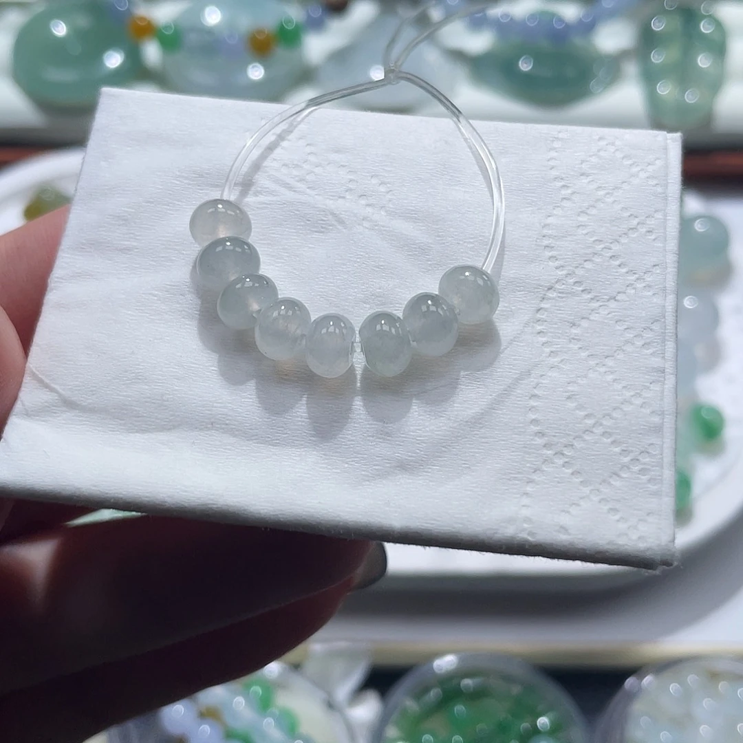 翡翠未镶嵌手链卡6+