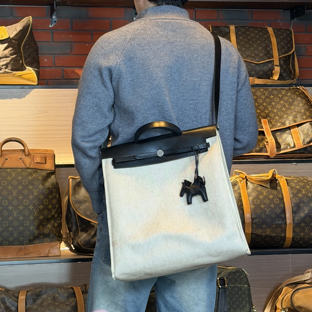 95新 Hermes/爱马仕 HERMES  熊猫herbag39 斜挎包 托特包 手提包