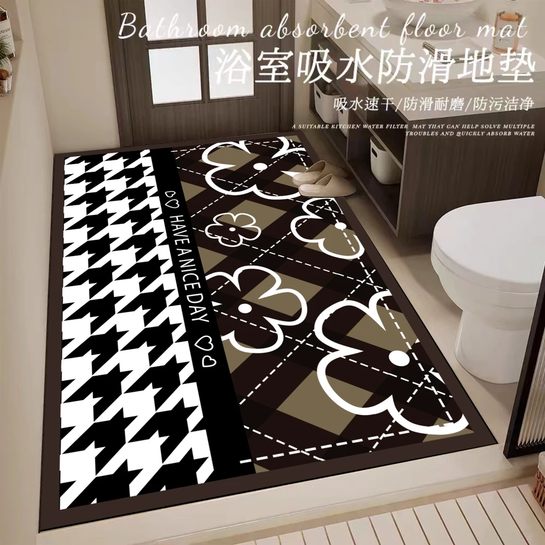 硅藻泥防滑吸水加厚卧室厨房浴室地垫