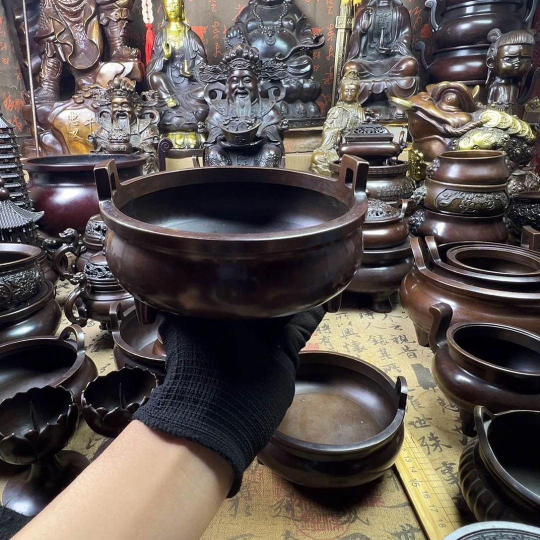 15公分纯铜香炉直耳炉冲天耳炉