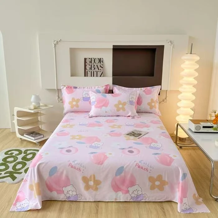 100%纯棉全棉床单学生宿舍单人双人床单 四季可用 亲肤柔软透气