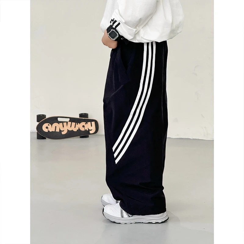 K5475儿童侧边条工装裤两穿直筒裤男童休闲青少年速干裤