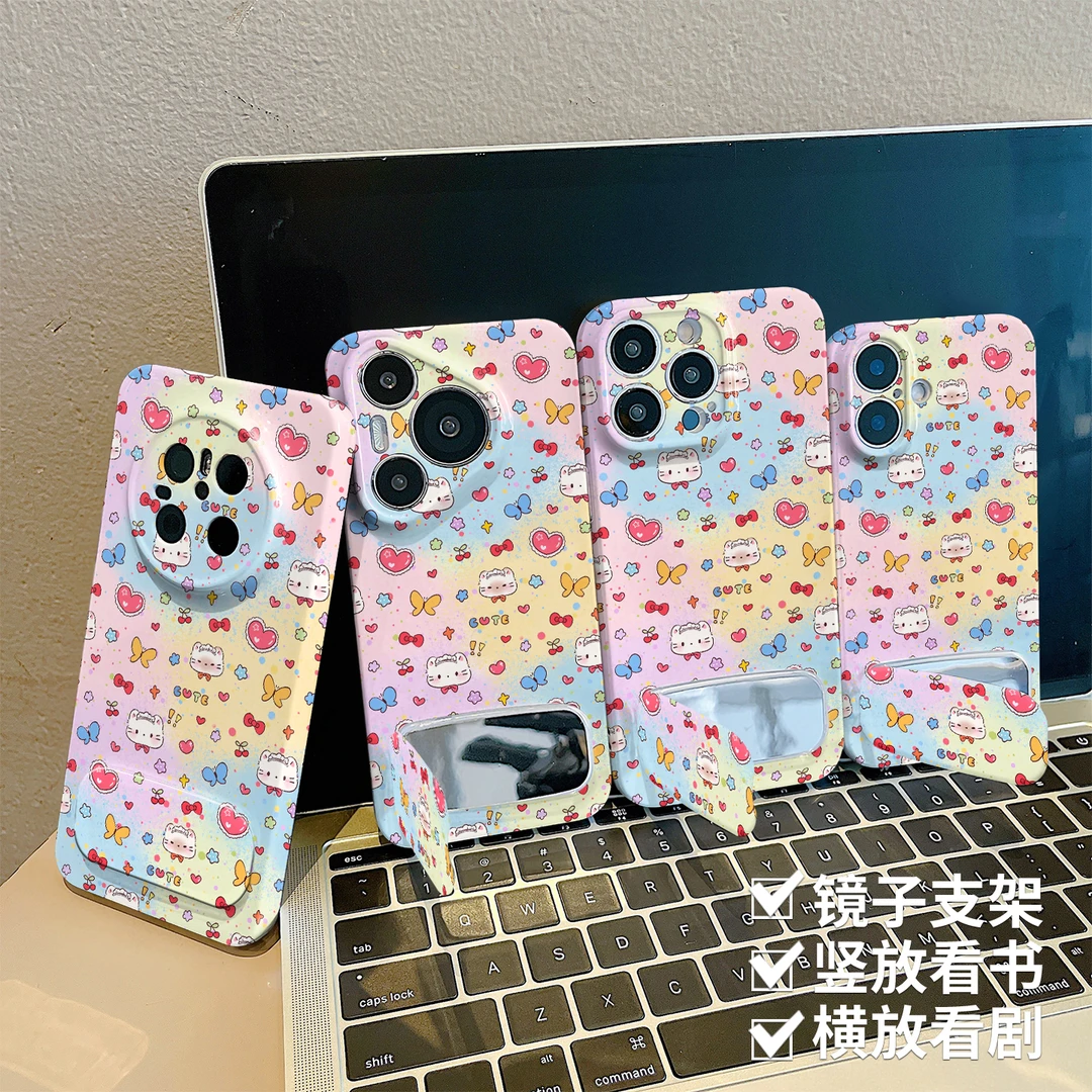 小猫适用苹果菲林手机壳华为vivo小米oppo荣耀全包防摔保护套