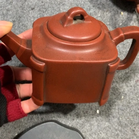 手***）紫砂茶壶陶瓷摆件爱好者摆件
