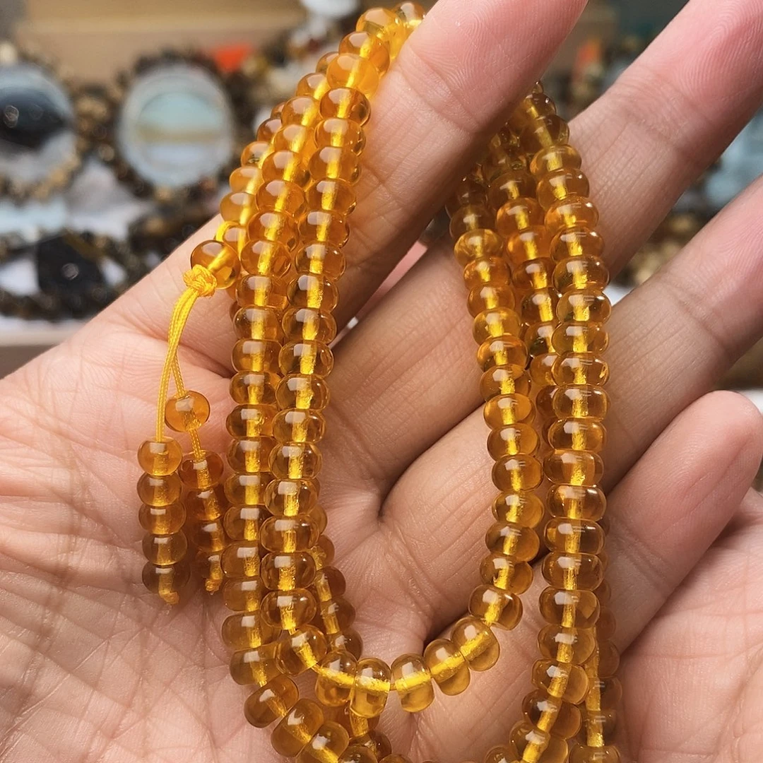 热***生琥珀未镶嵌裸石6金