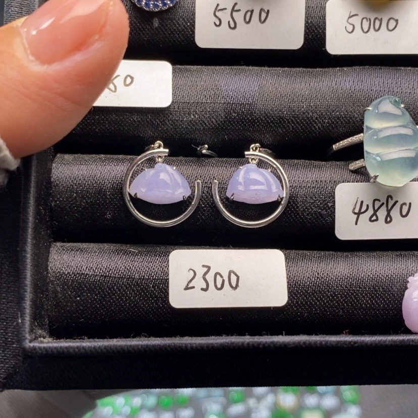 【闪购商品】翡翠挂件18K金镶嵌莲蓬