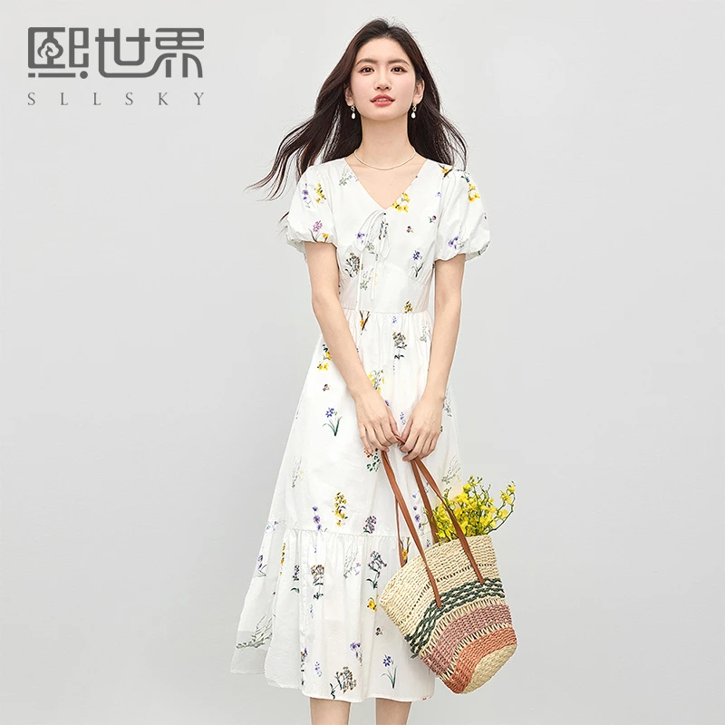 1B2LL155熙世界通勤淑女风格常规连衣裙