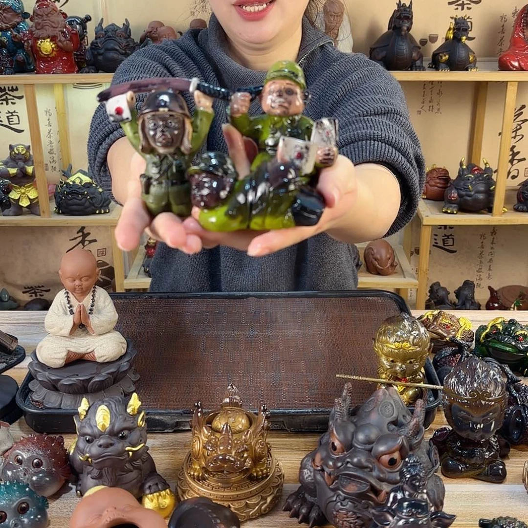 茶宠紫砂紫陶树脂茶宠摆件