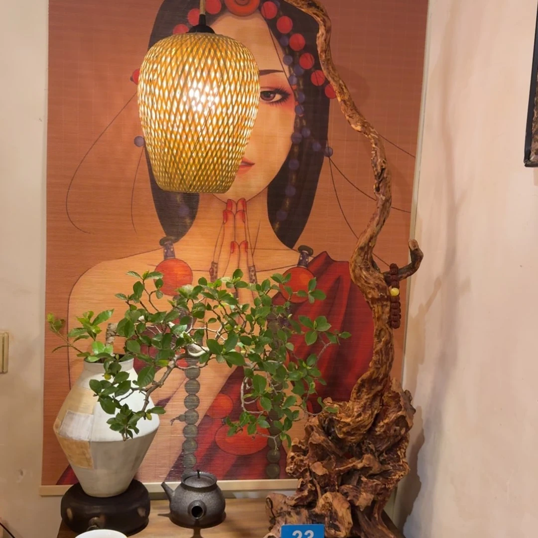 木杜鹃根自然根艺造景台灯孤品