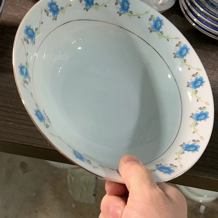 瓷片景德镇陶瓷汤碗。22.5厘米。