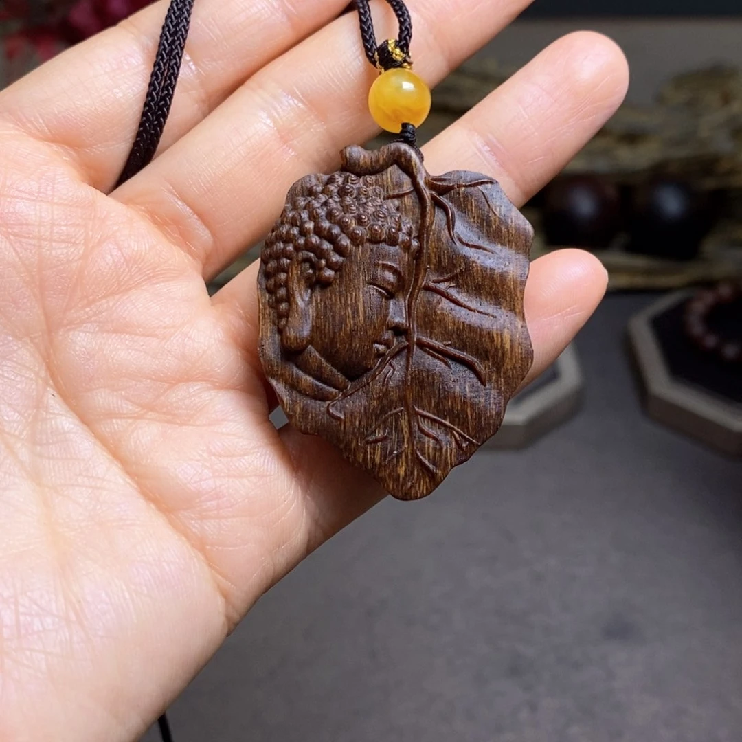 沉香木手串越南富森红土玉化吊坠